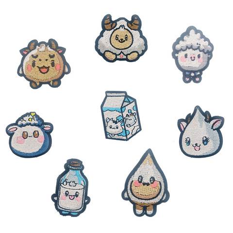 Longhui Christmas Fabric Stickers Self-Adhesive Embroidered Felt Patch for Bags & Garments Iron-On Style PU Plastic