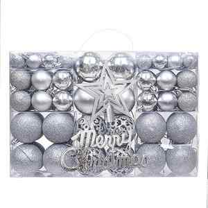 Adornos Navideños de Plástico (PS) con Impresión UV de 1 Color, de 3-6 cm, Venta al por Mayor, Bolas de Plástico para Colgar en el Árbol con Estrella, Feliz Navidad 2023 - Product Image 1