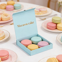 Boîte d'emballage pour biscuits jaunes sur mesure, pliable, en papier alimentaire, recyclable, pour pâtisserie, desserts, beignets, avec logo