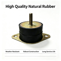 Support anti-vibrations en caoutchouc naturel LM avec amortisseur multidirectionnel en acier galvanisé pour systèmes CVC
