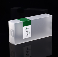 Boîte à tiroir en PVC transparent givré avec Logo personnalisé, fenêtre coulissante en Kraft