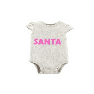 Combinaison de nuit pour bébé personnalisée OEM, 100% coton, manches courtes, boutons pression, body bébé - Product Image 1
