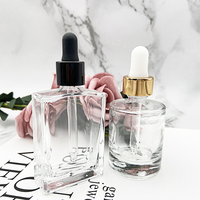 Vente en gros de pipette en verre graduée ronde 15ml 30ml 50ml 60ml pour flacon compte-gouttes en verre d'huile essentielle liquide
