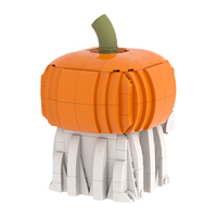Kits de briques MOC pour enfants, thème Halloween : Créativité inspirée des films d'animation, horreur, citrouille, fantôme, conteneur, jouets de construction DIY MOC1775