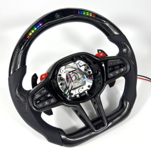 Volante in Fibra di Carbonio LED per <span class=keywords><strong>BMW</strong></span> G02 G05 G06 G09 <span class=keywords><strong>G11</strong></span> G12 G15 G20 G22 G28 G29 G30 G38 G80 G82 F40 F90 - Product Image 3
