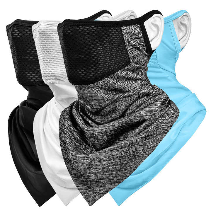 UV Protection Ice Silk Cycling Nylon Cooling Mesh Golf Neck Gaiter