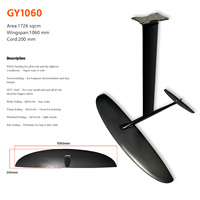 Nouveau Design Hydrofoil GY1060 Feuille de Fiber de Carbone Sports Nautiques 1726sqcm Cerf-Volant Surf Aile Feuille Planche de Surf Électrique Hydrofoil Wingfoil