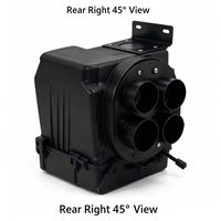 Evaporador de Aire Acondicionado Automotriz Winfull Negro, 4 Salidas de Aire, DC 12V, Vista Frontal, Nuevo para Camionetas/RV/Caravanas/Camiones, Retrofit
