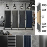 Portes intérieures en mélamine à double battant pour maisons, avec couleurs modernes pour chambre à coucher - Vente en gros