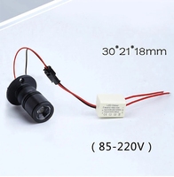 Mini projecteur LED pour vitrine éclairage 12V 24V petite lumière de bijoux LED pour armoires affiche 1W 3W
