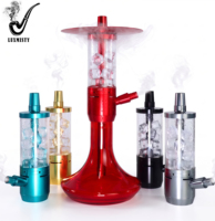 Chichas arabes populaires personnalisées de 44 cm, directement de l'usine, ensemble complet de chicha en alliage d'aluminium avec accessoires