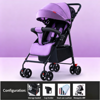 Poussette compacte JXB à haute capacité de charge et amortissante pour bébé, poussette pour nourrisson et tout-petit