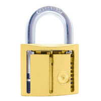 Combinaison de verrouillage de tampon en laiton manille durcie cadenas en laiton haute sécurité personnalisé petit solide 20mm 30mm 40mm 50mm 60mm clé jaune