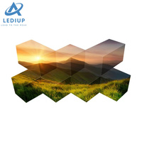 Écran LED incurvé circulaire souple d'intérieur LEDIUP pour exposition, salon professionnel, colonne cylindrique, mur vidéo
