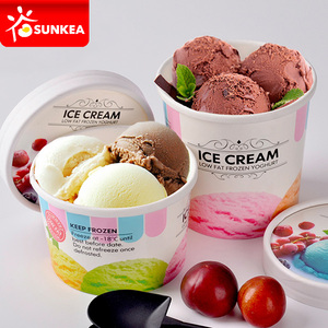 Sunkea sữa chua kem cốc giấy biểu tượng tùy chỉnh phim hoạt hình sữa chua thạch nước trái cây sinh tố bằng Cháo Milkshake kem trái cây giá rẻ - Product Image 4