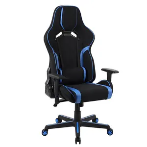 Oem Odm赛车游戏玩家Oyuncu Koltugu蓝色高级Pvc批发黑色人体工程学赛车座椅电脑游戏电脑椅
