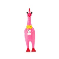 Jouet pour animaux de compagnie en latex au design poulet tendance, jouet couineur doux et écologique pour animaux, jouet à mâcher durable pour chien à prix abordable