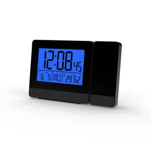 EWETIME Multifunctional projection alarm clock color change projection alarm clock with remote