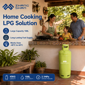 Bouteille de gaz GPL Zhangshan grande capacité, recyclable, 45 kg, 108 L, rechargeable, pour les distributeurs de services alimentaires - Product Image 1