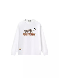 2025 Luxo <span class=keywords><strong>Cheetah</strong></span> Bordado Men's Loose Fit Tripulação Pescoço Pullover Camisola de Manga Longa Top 100% Algodão para o Inverno - Product Image 4