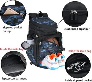 Muestra gratuita: La mejor mochila deportiva de baloncesto personalizada con gran capacidad, hecha en China, para viajes. - Product Image 2