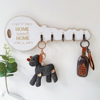 Plaque murale en bois découpée en forme de clé, porte-clés en bois avec inscription « Bienvenue à la maison », décoration murale pour entrée, cadeau