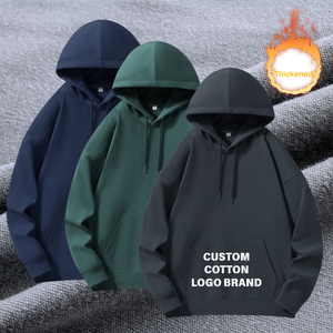 <span class=keywords><strong>Felpa</strong></span> con Cappuccio in Cotone 100% con Stampa Digitale e Ricamo, Qualità Premium, Personalizzabile per Uomo - Product Image 4