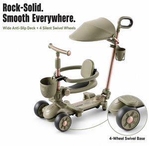 Scooter enfant pour bébé 3 en 1 bébé terre <span class=keywords><strong>Tricycle</strong></span> drôle enfants pousser Scooter monter sur jouets voiture enfant Scooter - Product Image 4