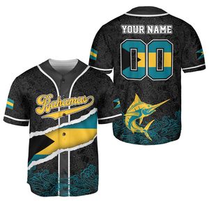 Usine personnalisé de haute qualité 3D Bahamas <span class=keywords><strong>drapeau</strong></span> <span class=keywords><strong>Jersey</strong></span> chemise respirant Streetwear vêtements personnalisé Baseball <span class=keywords><strong>Jersey</strong></span> - Product Image 4