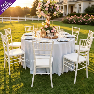 Manufacturer Wholesale Stacking Metal White Gold Banquet Garden <b>Dining</b> <b>Chair</b> Wedding and Event Chiavari Tiffanie <b>Chair</b> - Product Image 1