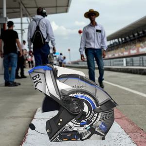 Nouveau <span class=keywords><strong>Casque</strong></span> <span class=keywords><strong>Modulable</strong></span> ABS pour Adultes, <span class=keywords><strong>Casque</strong></span> Moto Ouvert avec Bluetooth, Anti-Choc pour Motocross et Moto - Product Image 1