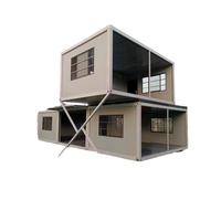 Maison de camping-car portable de luxe à 2 chambres avec structure en acier, construction rapide pour villa, complexe hôtelier, bureau, atelier, entrepôt