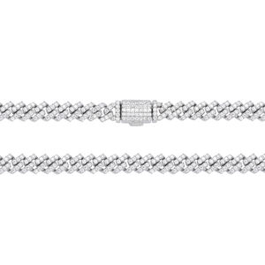 Collar pequeño de eslabones cubanos de 5MM VVS <span class=keywords><strong>Moissanite</strong></span> chapado en oro Iced Out 925 plata esterlina rodio chapado en oro rosa GRA - Product Image 4