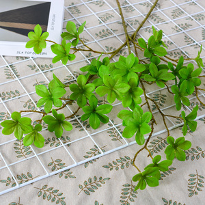 D248 Multi-Petal Bell Leaves Seven-Star Texture Plantes en soie collée Verdure pour le salon de la maison - Product Image 5