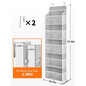 Organizador para colgar sobre la puerta con 5 compartimentos y ventanas transparentes para guardar juguetes de bebé y artículos esenciales para niños - Product Image 2