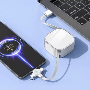 Câble USB personnalisé avec logo d'entreprise et support de téléphone, câble multi-USB 4 en 1, câble de charge pour téléphone de type C - Product Image 3