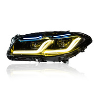 Conjunto de Faros Delanteros para BMW Serie F105 F18, Modelos 11-17, con Luces Diurnas Dobles G38 y Lentes Golden Eye
