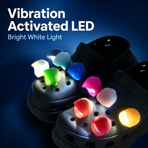 En gros, Breloques lumineuses LED pour chaussures à activation par vibration, multicolores, étanches, et lumières pour sabots couleur personnalisée - Product Image 1