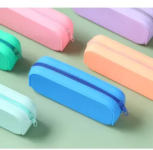 AF bán buôn tùy chỉnh trường bút chì trường hợp cho cô gái trẻ em Kawaii Dễ thương Silicone bút chì trường hợp công suất lớn bút chì trường hợp