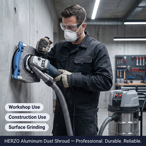 HERZO penutup debu penggiling aluminium, semua penggiling debu dengan roda cangkir berlian untuk penggilingan efisien untuk penggiling sudut 125mm - Product Image 3