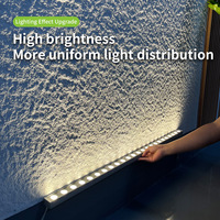 Luminaire mural linéaire extérieur commercial à LED pour façade de bâtiment, projecteur mural LED 0,5 m