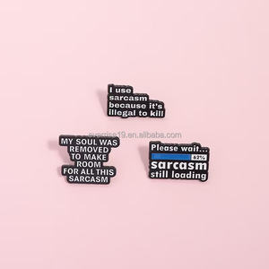 Broche de cita <span class=keywords><strong>en</strong></span> inglés Snarky con broche de barra de progreso de sarcasmo para el Día de San Valentín Pascua y regreso a la escuela Artesanía de metal - Product Image 3