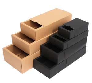 Custom Customcustom Custom Printing Rigid Cardboard Sliding Box With Ribbon Rope Gift Drawer Box Packaging