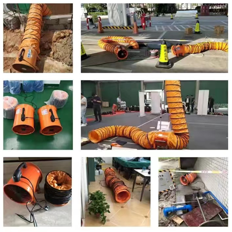 Axial fan-8-16 inch 220V Portable ventilation exhaust fan ducted fan flexible duct Small volume Ventilation fan