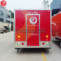 Remorque alimentaire de luxe avec station de préparation de sandwichs, stockage à froid et distributeurs de boissons, camion à tacos mobile pour les événements de rue