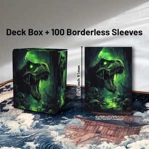 Boîte de rangement portable en cuir PU et flanelle pour 100+ cartes de tarot, écologique, personnalisable, avec coins carrés, pour jeux de cartes TCG - Product Image 4