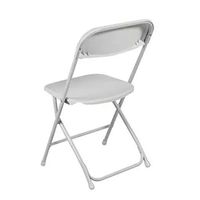 Chaises pliantes en métal noir et plastique, pour événements de mariage, blanc, bon marché en plein air, en acier utilisé, pour conférence, mariage, vente en gros