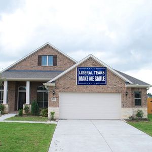 ธงลาย Liberal Tears Make Me Smile แบบสองด้านสำหรับตกแต่งสนามหญ้าในบ้านและนอกบ้าน รุ่นใหม่ล่าสุด - Product Image 4