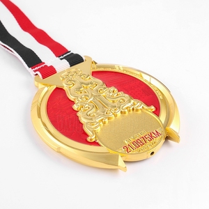 Médaille de course virtuel en émail souple, produit personnalisé, 5K 10K, semi-Marathon, finition - Product Image 1