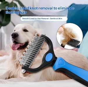Vente directe usine : Peigne démêlant double face pour animaux, élimine les poils flottants sans blesser la peau, pour l'élimination des poils et le nettoyage des animaux. - Product Image 1
